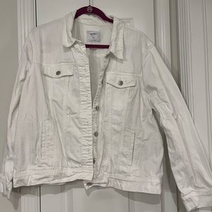 Old navy white denim jacket size XXL